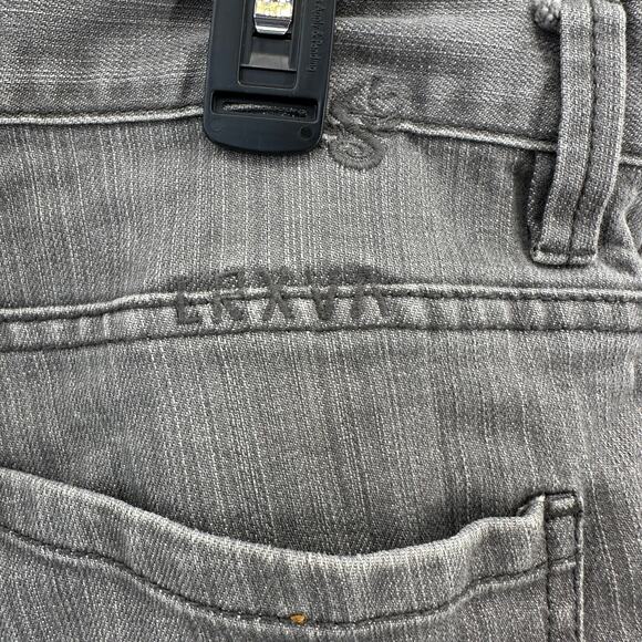 RVCA Leo Romero Jeans Short Mens 34 Gray Stretchy Denim Raw Hem Pockets Slim Fit - Picture 4 of 9